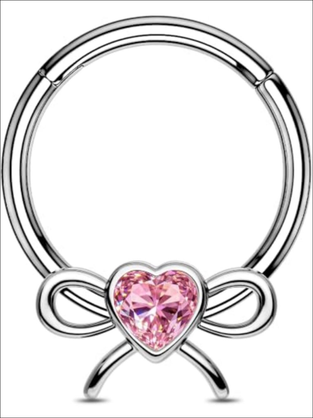 316L Surgical Steel Bow Septum Ring 16G Clicker Piercing Jewelry
